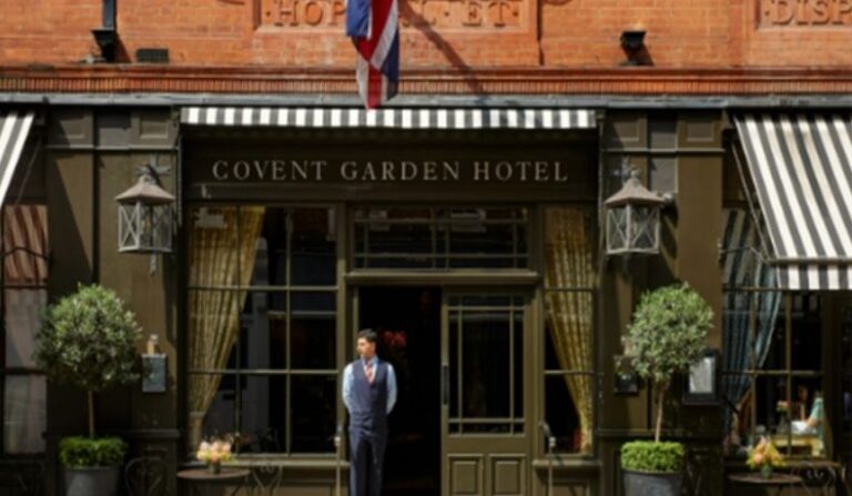 Exterior view of Covent Garden Hotel on Monmouth Street London