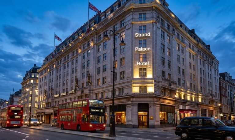 Exterior view of Strand Palace Hotel London on The Strand