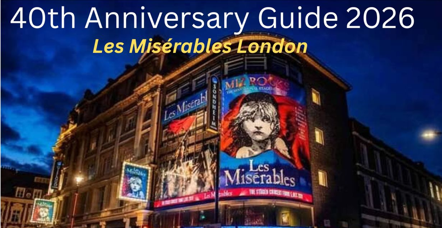 Les Miserables London 40th Anniversary Guide 2026 Banner ShowsAndStay