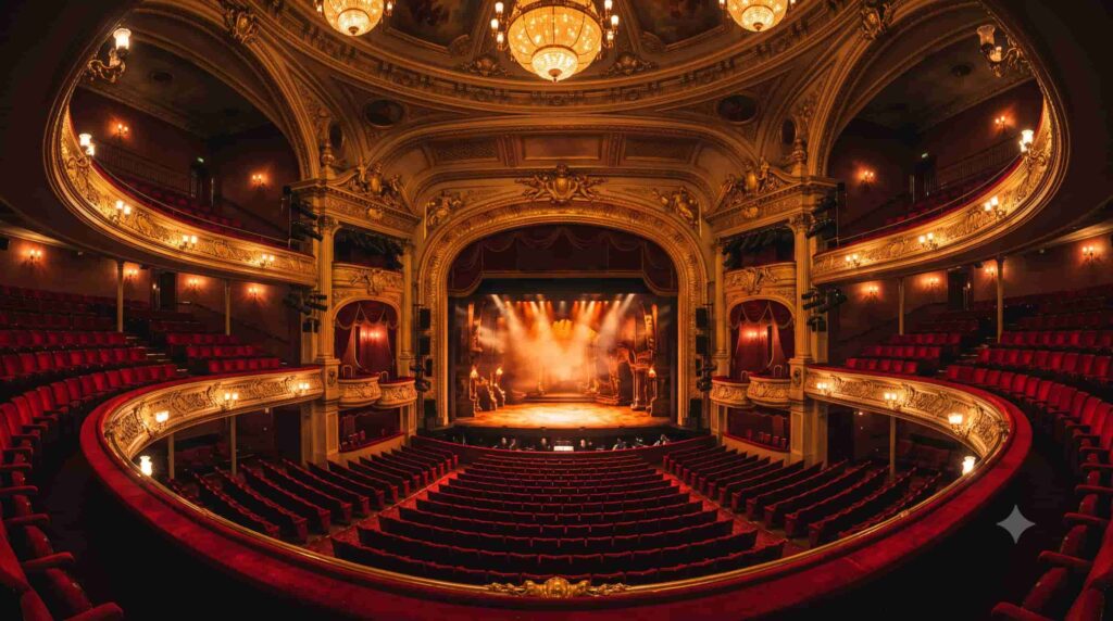 Lyceum Theatre London seating view from Royal Circle looking towards the stage