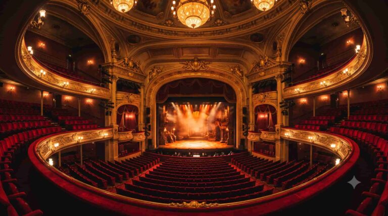 Lyceum Theatre London seating view from Royal Circle looking towards the stage